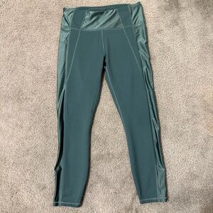 Fabletics Powerhold Dark Green Leggings
